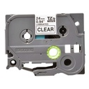 CINTA BROTHER TZE151G 24MM X 8M COMPATIBLE CON P-TOUCH NEGRA SOBRE TRANSPARENTE LAMINADA