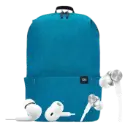 MI Casual Daypack - Azul Claro + MI In-ear Headphones Basic - Blanco + Xiaomi Type-C Earphones - Blanco