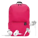 MI Casual Daypack - Rosa + MI In-ear Headphones Basic - Blanco + Xiaomi Type-C Earphones - Blanco