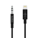 Cable Belkin Audio de 3,5 mm con Conector Lightning 0.9M Negro AV10172BT03-BLK