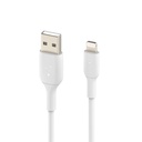 Cable Belkin Lightning Macho a USB-A Macho 3M Blanco CAA001bt3MWH