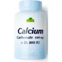 Suplemento Dietético Alfa Vitamins Calcium Carbonate 600 + D3 800IU 100 Tabletas 103-A