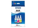 Paquete de 3 Botellas de Tinta Epson Cian Magenta y Amarillo 70ML T664520-3P