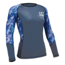 Camisa Aztron Rashguard Manga Larga UPF 50+ M Mujer Azul/Gris AA-RMAW200-M