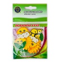 Calcomanía de Madera Barrilito Flores y Abejas 10 piezas WS003