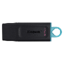 Memoria USB Kingston Data Traveler 3.2 DTX/64GB Negra/Turquesa