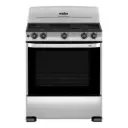 Cocina Eléctrica Mabe 30" 4 Quemadores Plateada/Negro EME7620BSFL0