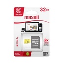 Memoria Micro SD/HC Maxell 32GB con Adaptador SD Clase 10 346306