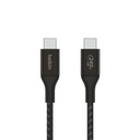 Cable Trenzado Belkin USB-C Macho a USB-C Macho 240W 2M Negro CAB015bt2MBK